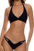 Luli Fama Twisted Beauty Front twist halter top